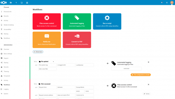 Nextcloud Flow